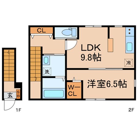 西横浜駅 徒歩14分 2階の物件間取画像